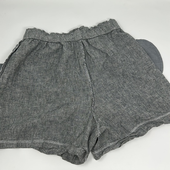 Uniqlo Chambray Linen Cotton Blend Elastic Waist Shorts - Picture 9 of 9